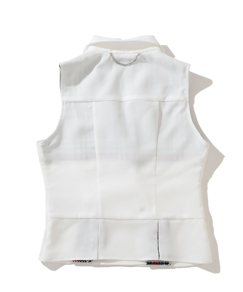 W GN CHECK LINING POINT WOVEN VEST LQ1IV02F