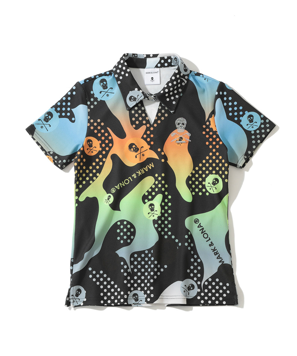 W GN RAINBOW CAMO PATTERN PRINT SS POLO LQ1IX03F