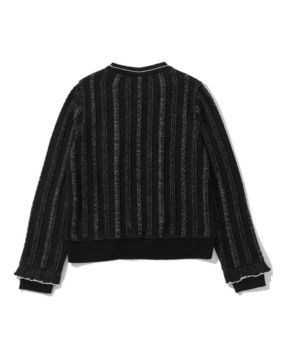 W GN FRILL VERTICAL LOGO POINT TWINKLE KNIT CREW LQ4IB06F