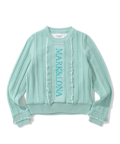 W GN FRILL VERTICAL LOGO POINT TWINKLE KNIT CREW LQ4IB06F