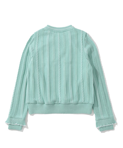 W GN FRILL VERTICAL LOGO POINT TWINKLE KNIT CREW LQ4IB06F