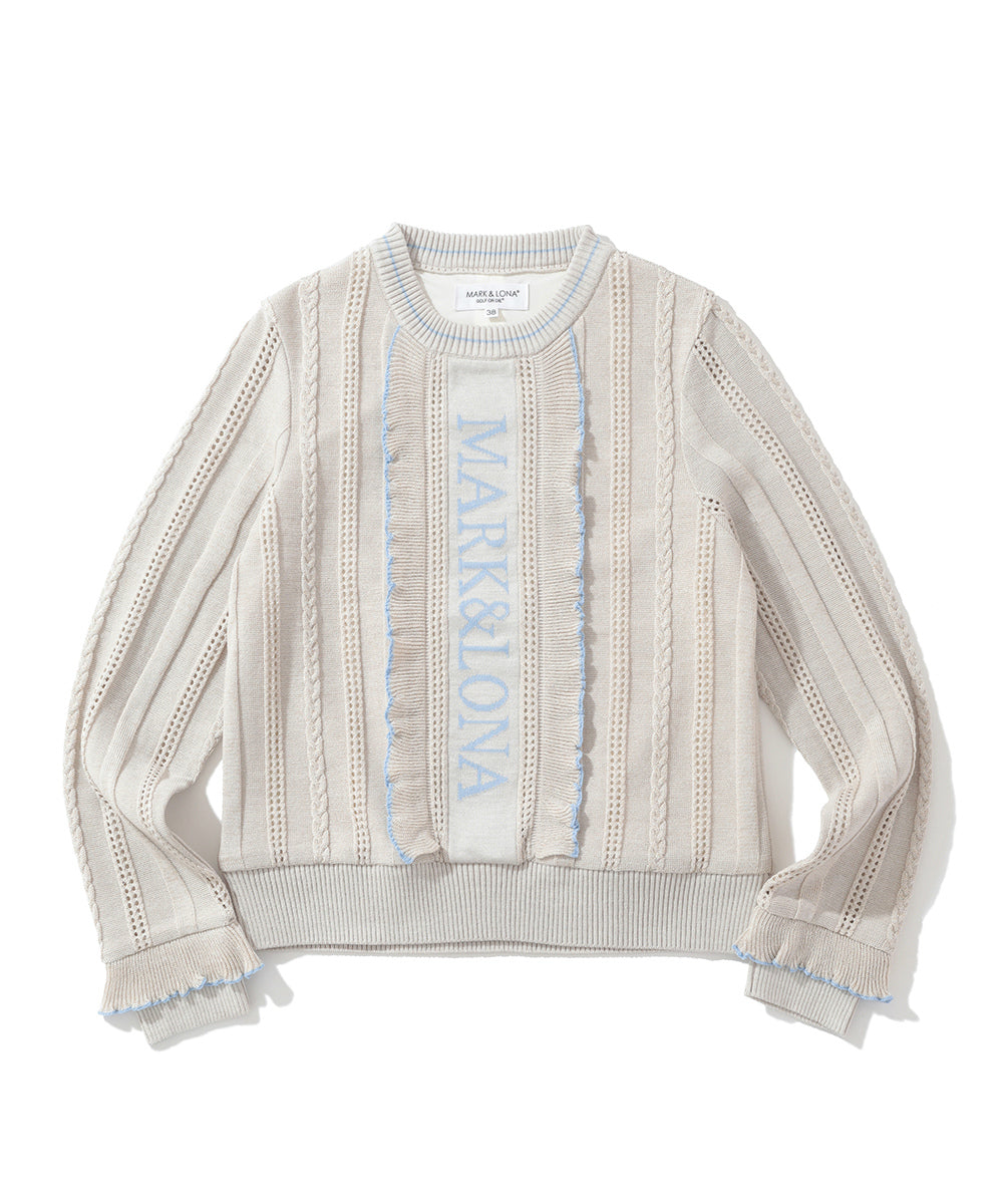 W GN FRILL VERTICAL LOGO POINT TWINKLE KNIT CREW LQ4IB06F