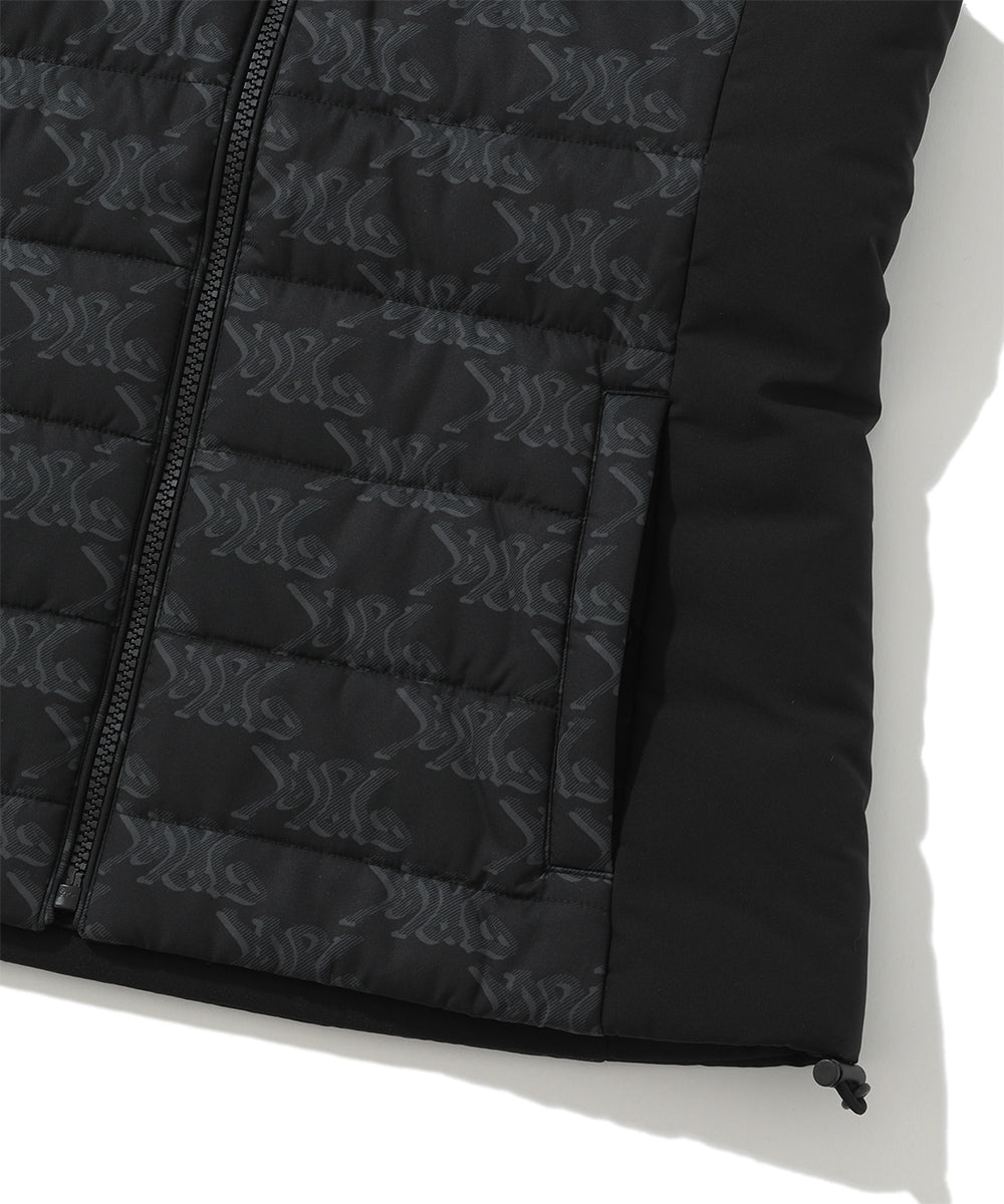 W GN LOGO PATTERN HOOD DOWN VEST LQ3IV05F