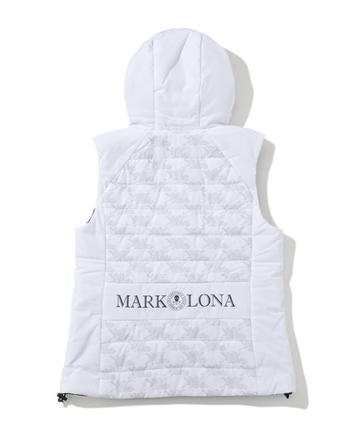 W GN LOGO PATTERN HOOD DOWN VEST LQ3IV05F