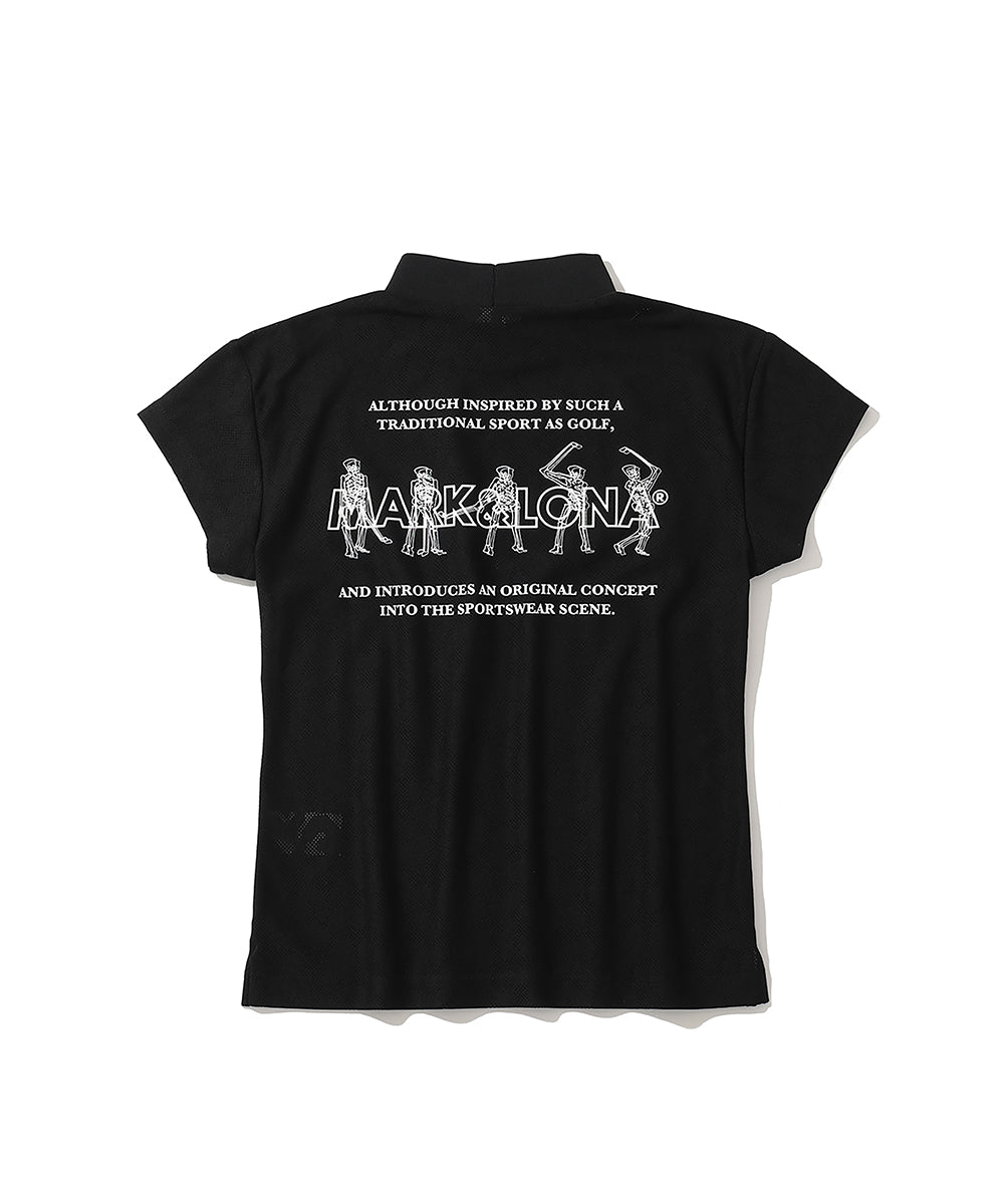 W GN LEOPARD PATTER JQD MOCK-NECK SS T-SHIRTS LR2IA03F
