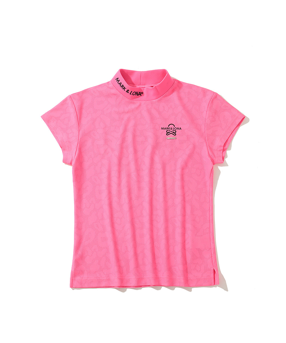 W GN LEOPARD PATTER JQD MOCK-NECK SS T-SHIRTS LR2IA03F
