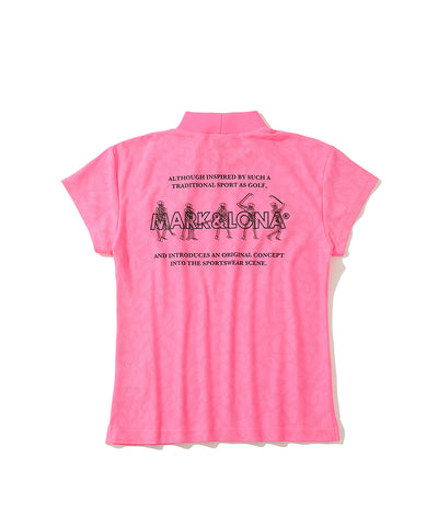 W GN LEOPARD PATTER JQD MOCK-NECK SS T-SHIRTS LR2IA03F
