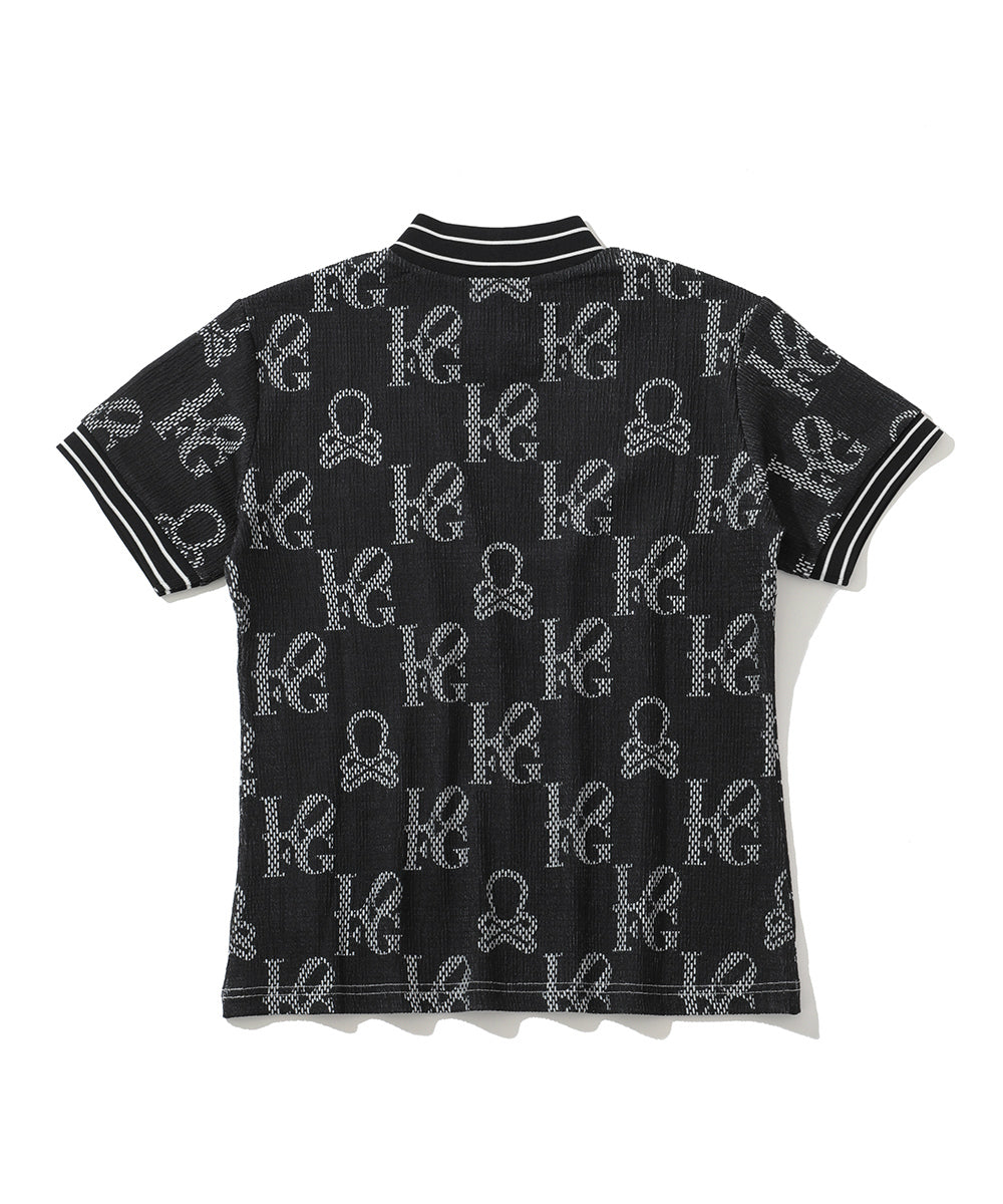 W GN GOLF PATTERN MOCK-NECK SS T-SHIRTS LR2IA04F