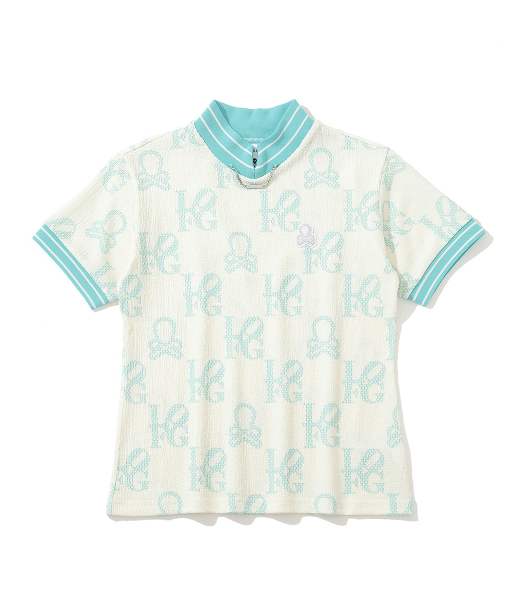 W GN GOLF PATTERN MOCK-NECK SS T-SHIRTS LR2IA04F