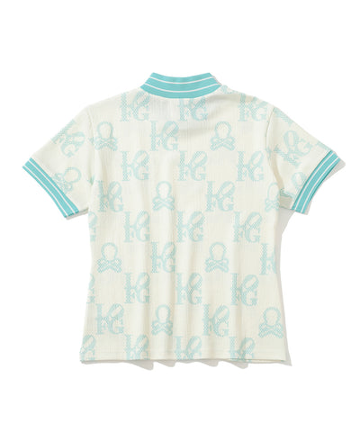 W GN GOLF PATTERN MOCK-NECK SS T-SHIRTS LR2IA04F