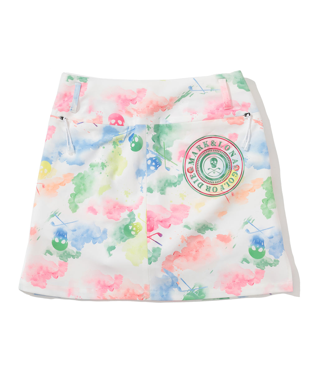 W GN WATER COLOR GRAPHIC SKIRT LR2IE05F