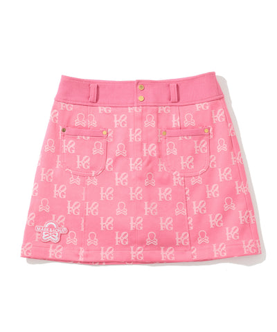 W GN SKULL & GOLF PATTERN SKIRT LR2IE06F