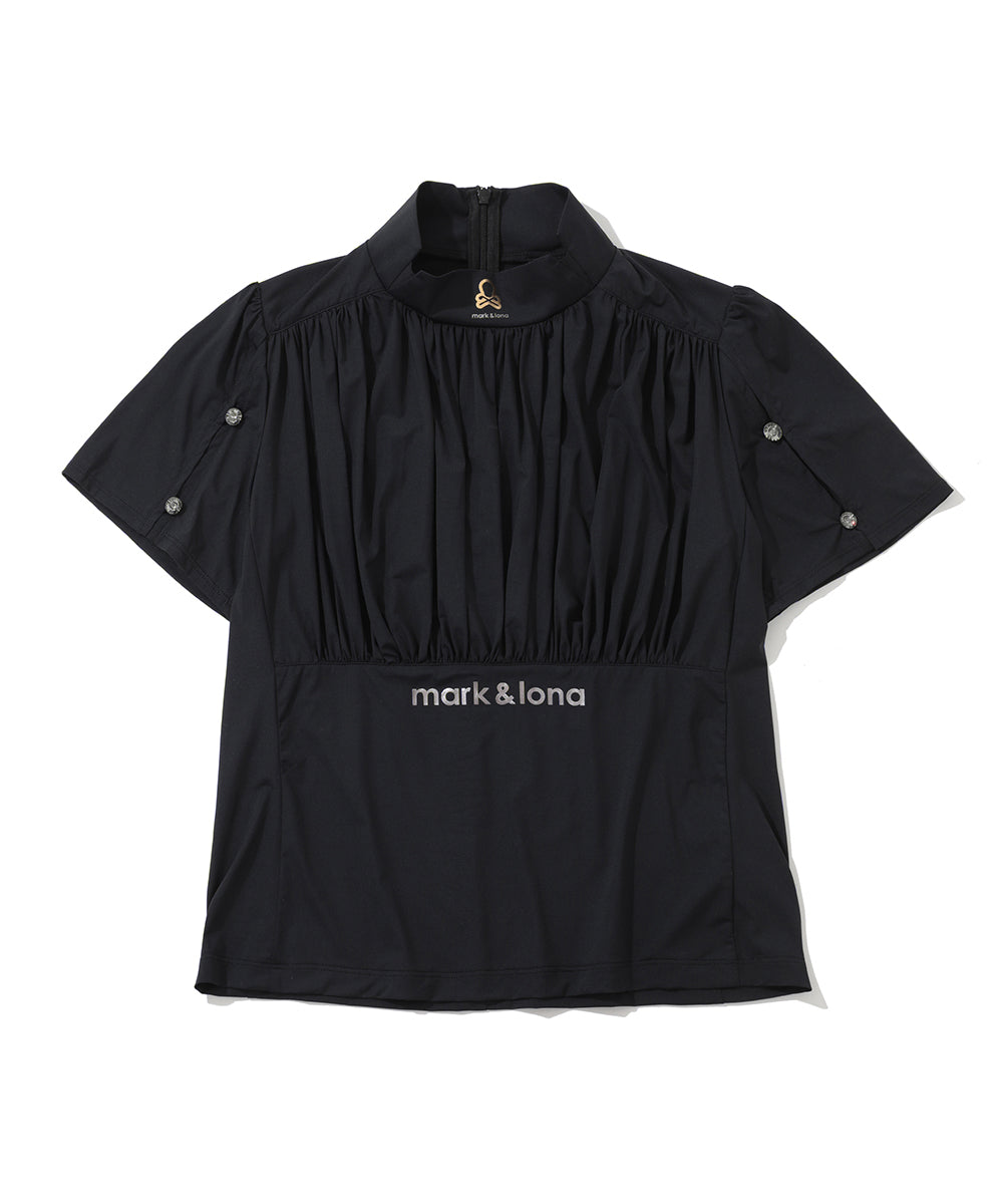 W GN FRONT SHIRRING MOCK-NECK SS T-SHIRTS LR3IA02F