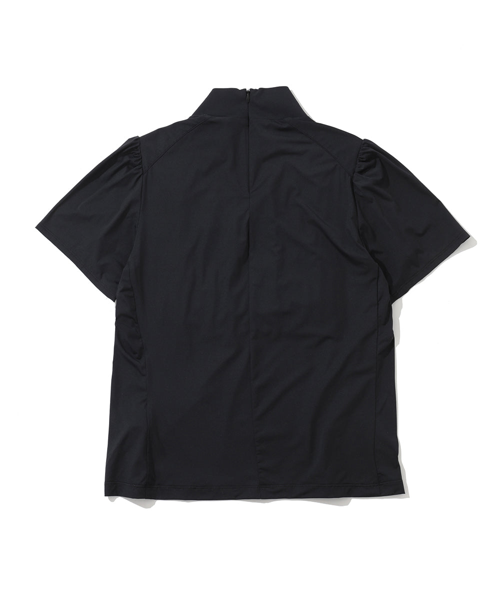 W GN FRONT SHIRRING MOCK-NECK SS T-SHIRTS LR3IA02F