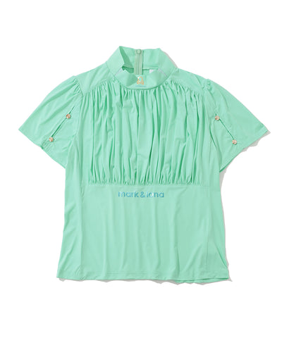 W GN FRONT SHIRRING MOCK-NECK SS T-SHIRTS LR3IA02F