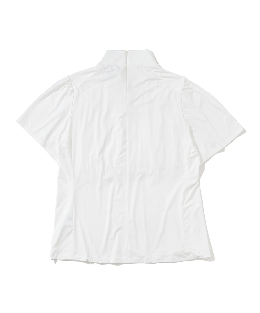 W GN FRONT SHIRRING MOCK-NECK SS T-SHIRTS LR3IA02F
