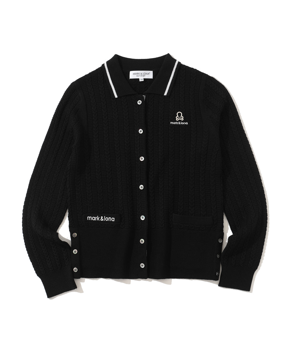 W GN CABLE CARDIGAN & AGYLE PATTERN SS MOCK-NECK KNIT LR3IB01F