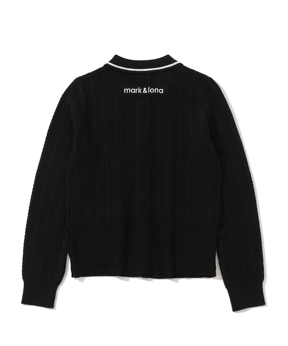 W GN CABLE CARDIGAN & AGYLE PATTERN SS MOCK-NECK KNIT LR3IB01F