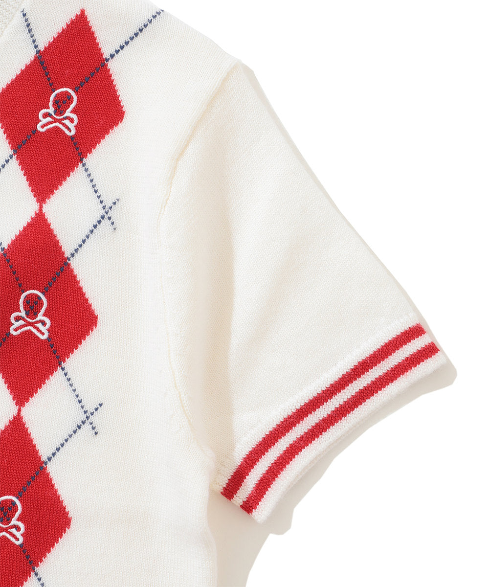 W GN CABLE CARDIGAN & AGYLE PATTERN SS MOCK-NECK KNIT LR3IB01F