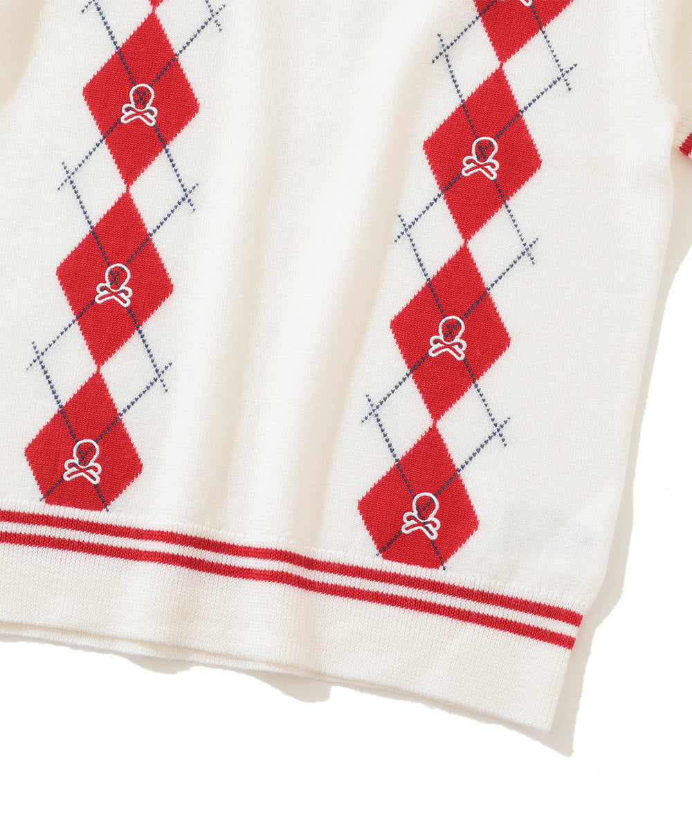 W GN CABLE CARDIGAN & AGYLE PATTERN SS MOCK-NECK KNIT LR3IB01F