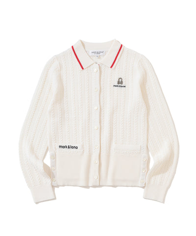 W GN CABLE CARDIGAN & AGYLE PATTERN SS MOCK-NECK KNIT LR3IB01F