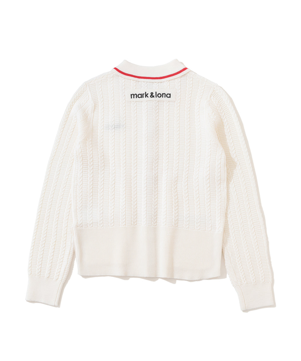 W GN CABLE CARDIGAN & AGYLE PATTERN SS MOCK-NECK KNIT LR3IB01F