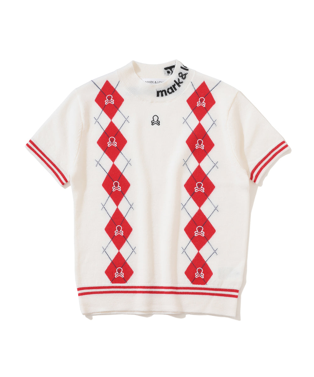 W GN CABLE CARDIGAN & AGYLE PATTERN SS MOCK-NECK KNIT LR3IB01F