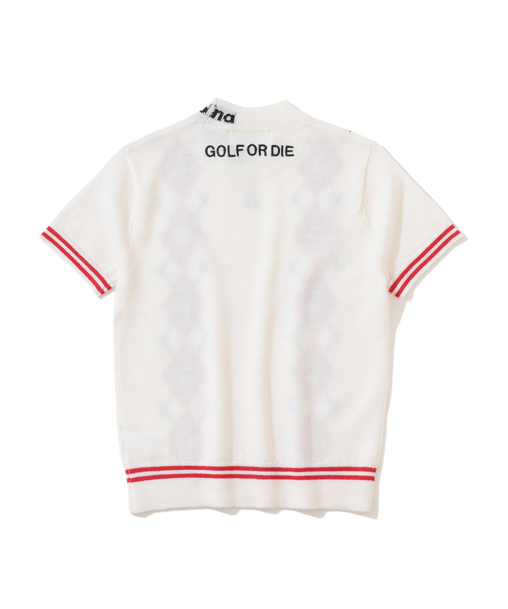 W GN CABLE CARDIGAN & AGYLE PATTERN SS MOCK-NECK KNIT LR3IB01F