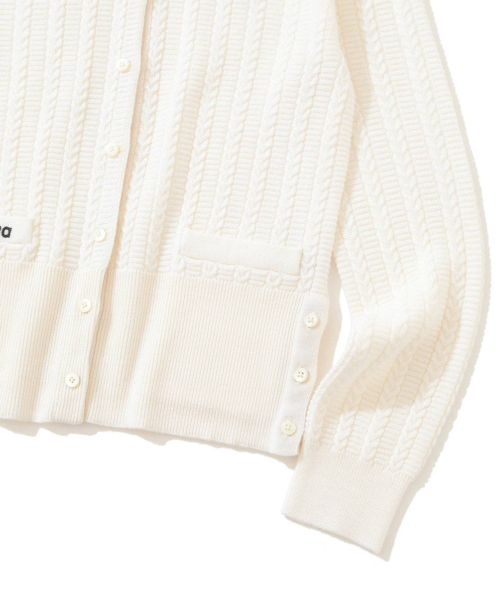 W GN CABLE CARDIGAN & AGYLE PATTERN SS MOCK-NECK KNIT LR3IB01F