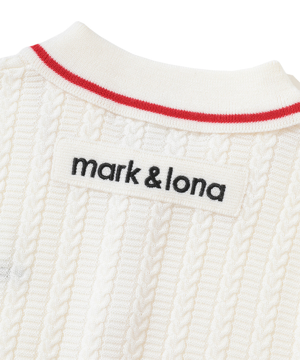 W GN CABLE CARDIGAN & AGYLE PATTERN SS MOCK-NECK KNIT LR3IB01F