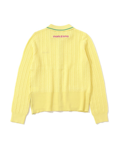 W GN CABLE CARDIGAN & AGYLE PATTERN SS MOCK-NECK KNIT LR3IB01F