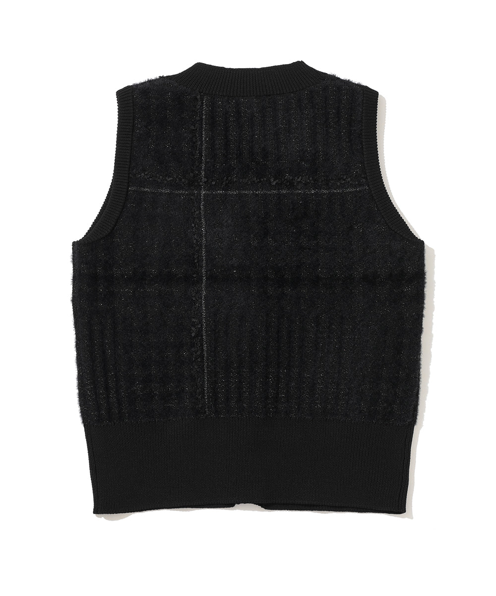 W GN HOUND PATTERN KNIT VEST LR3IV04F