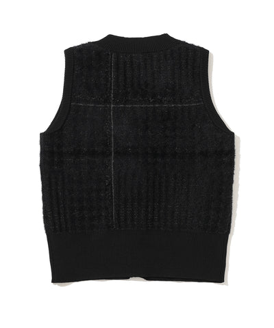 W GN HOUND PATTERN KNIT VEST LR3IV04F