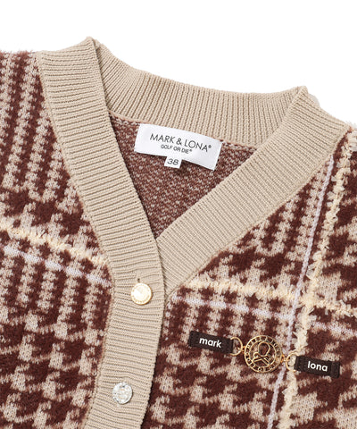 W GN HOUND PATTERN KNIT VEST LR3IV04F