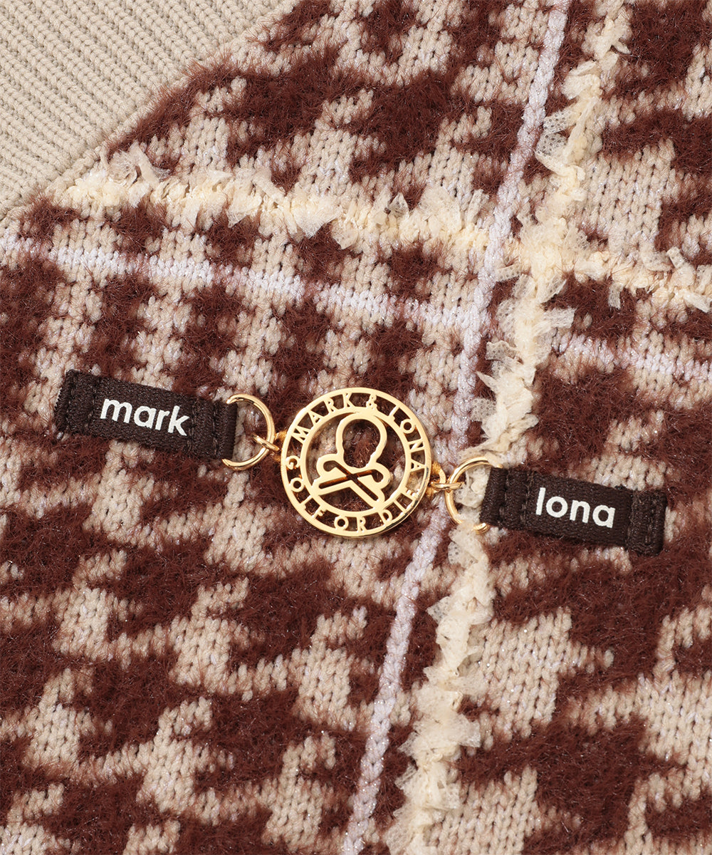 W GN HOUND PATTERN KNIT VEST LR3IV04F