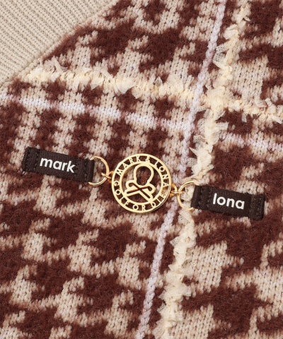 W GN HOUND PATTERN KNIT VEST LR3IV04F