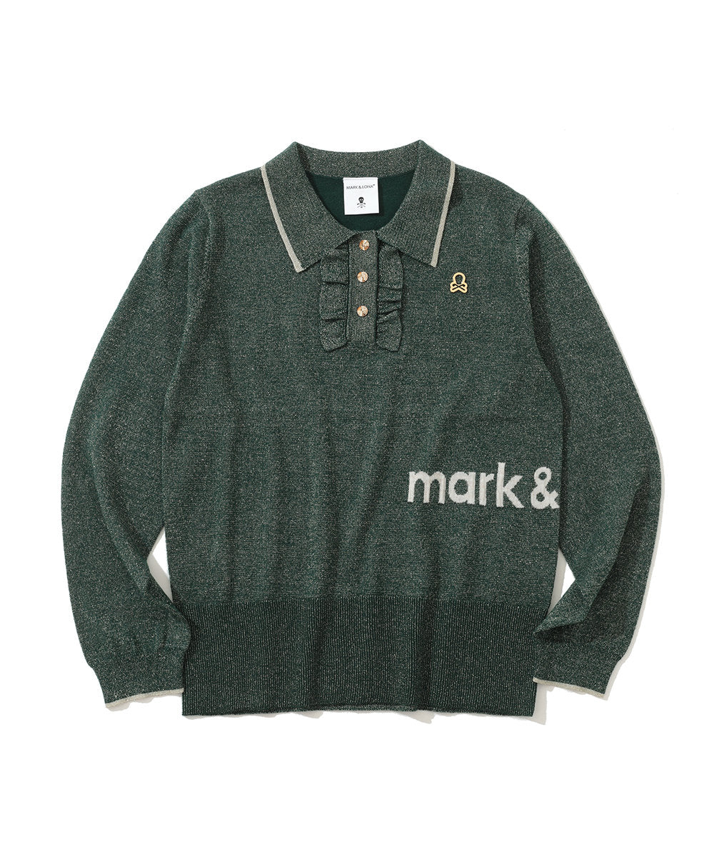 W GN SHIMMER KNIT POLO LR3IB03F
