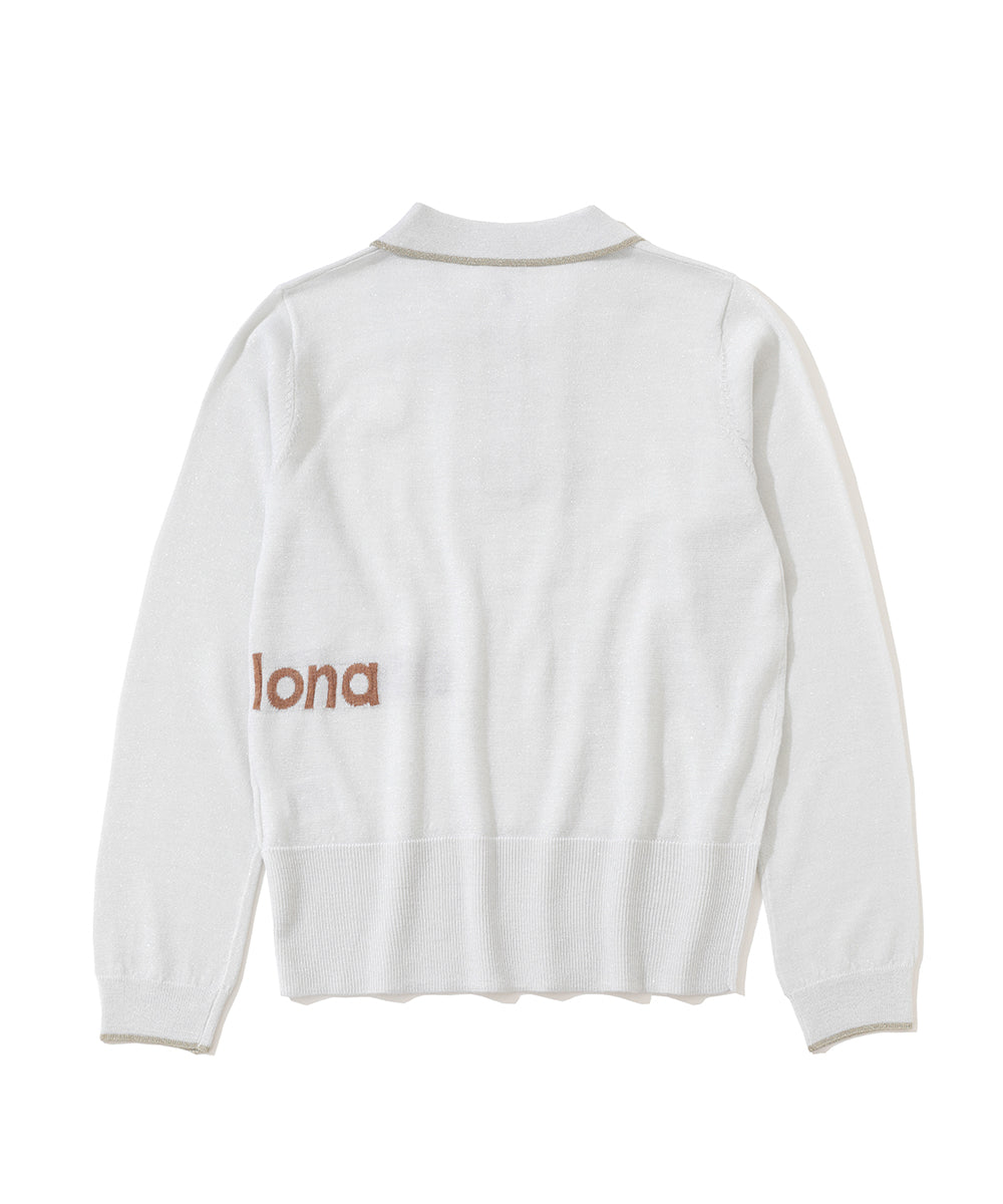 W GN SHIMMER KNIT POLO LR3IB03F