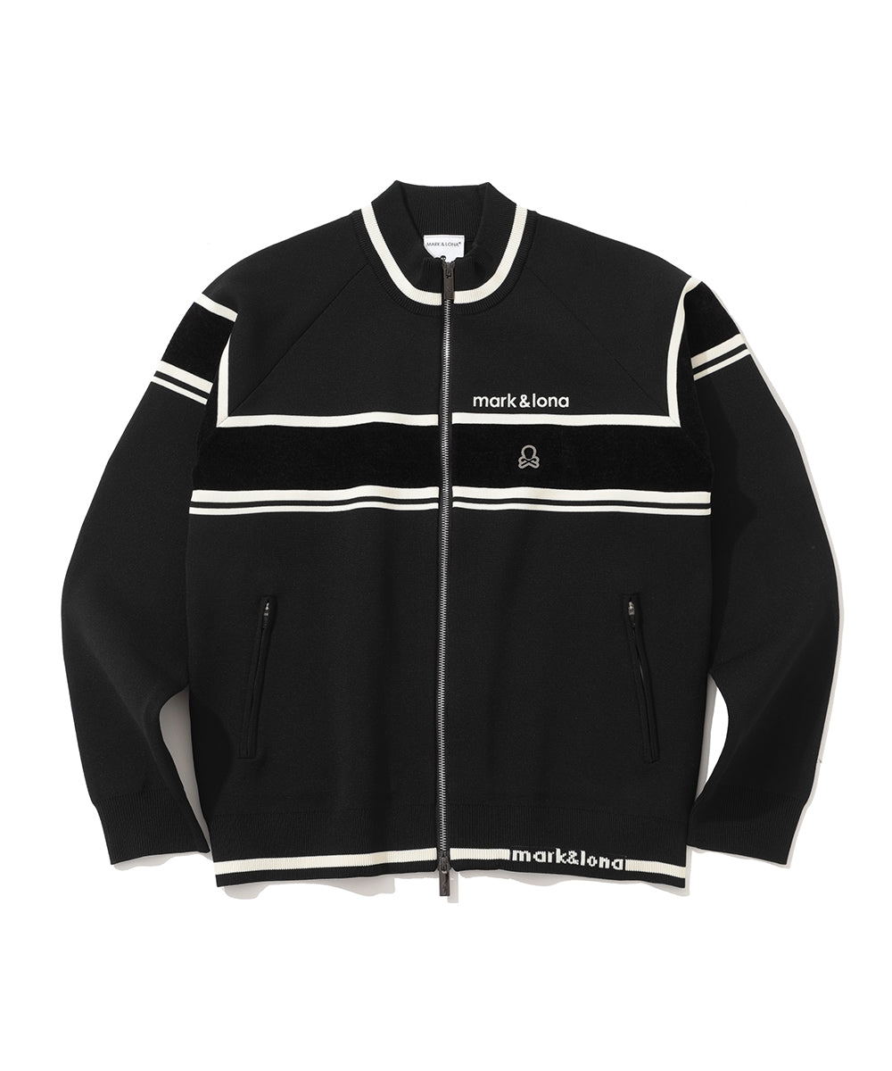 W GN COLOR BLOCK POINT KNIT ZIP-UP LR3IB04F