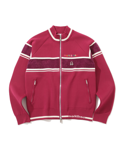 W GN COLOR BLOCK POINT KNIT ZIP-UP LR3IB04F