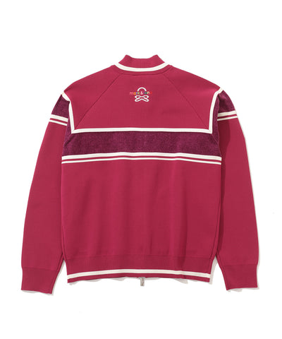 W GN COLOR BLOCK POINT KNIT ZIP-UP LR3IB04F