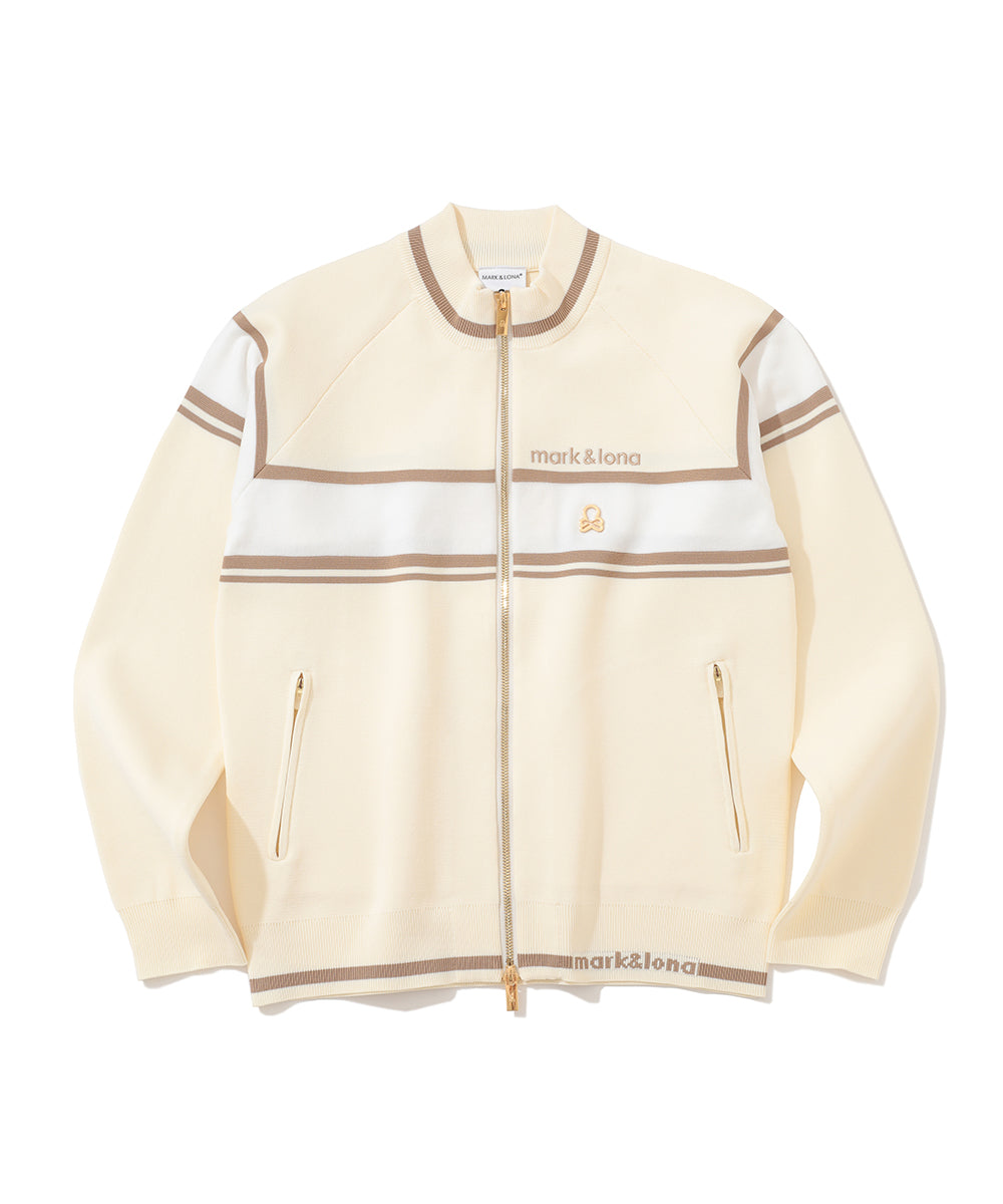 W GN COLOR BLOCK POINT KNIT ZIP-UP LR3IB04F