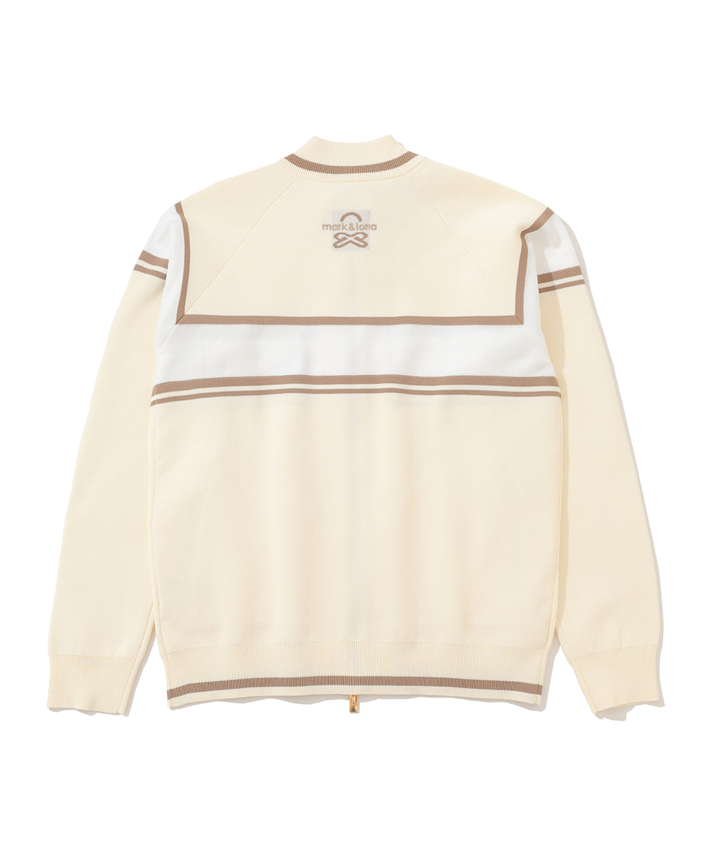 W GN COLOR BLOCK POINT KNIT ZIP-UP LR3IB04F