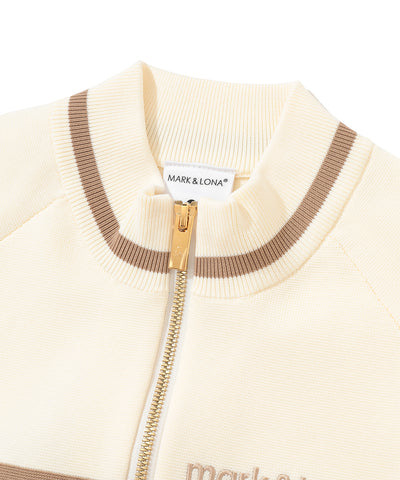 W GN COLOR BLOCK POINT KNIT ZIP-UP LR3IB04F