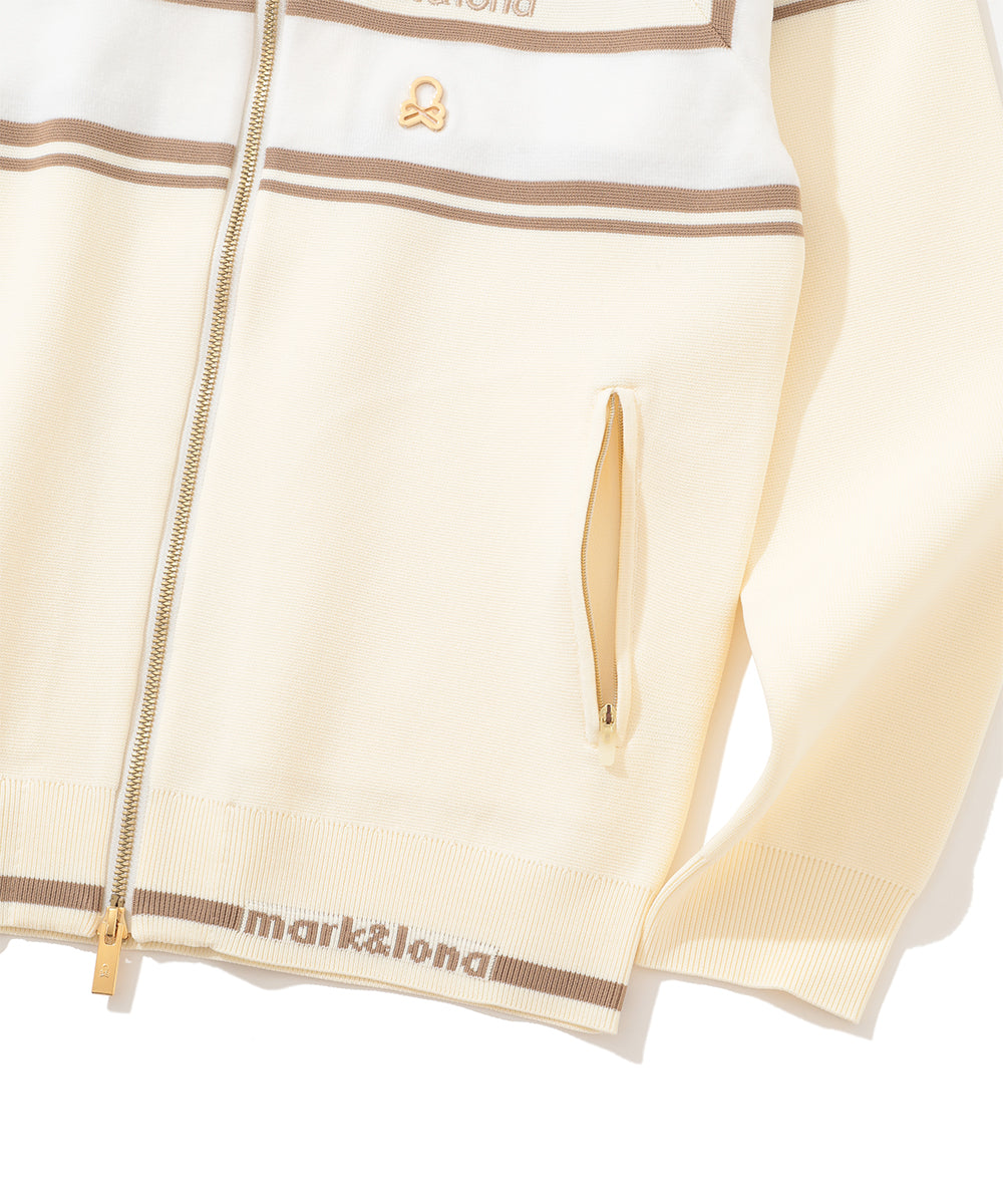 W GN COLOR BLOCK POINT KNIT ZIP-UP LR3IB04F