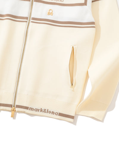 W GN COLOR BLOCK POINT KNIT ZIP-UP LR3IB04F