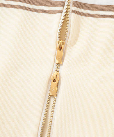 W GN COLOR BLOCK POINT KNIT ZIP-UP LR3IB04F