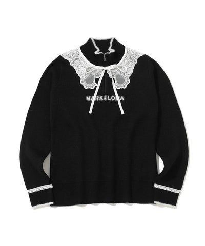 W GN LACE COLLAR POINT KNIT HIGHNECK LR4IB05F
