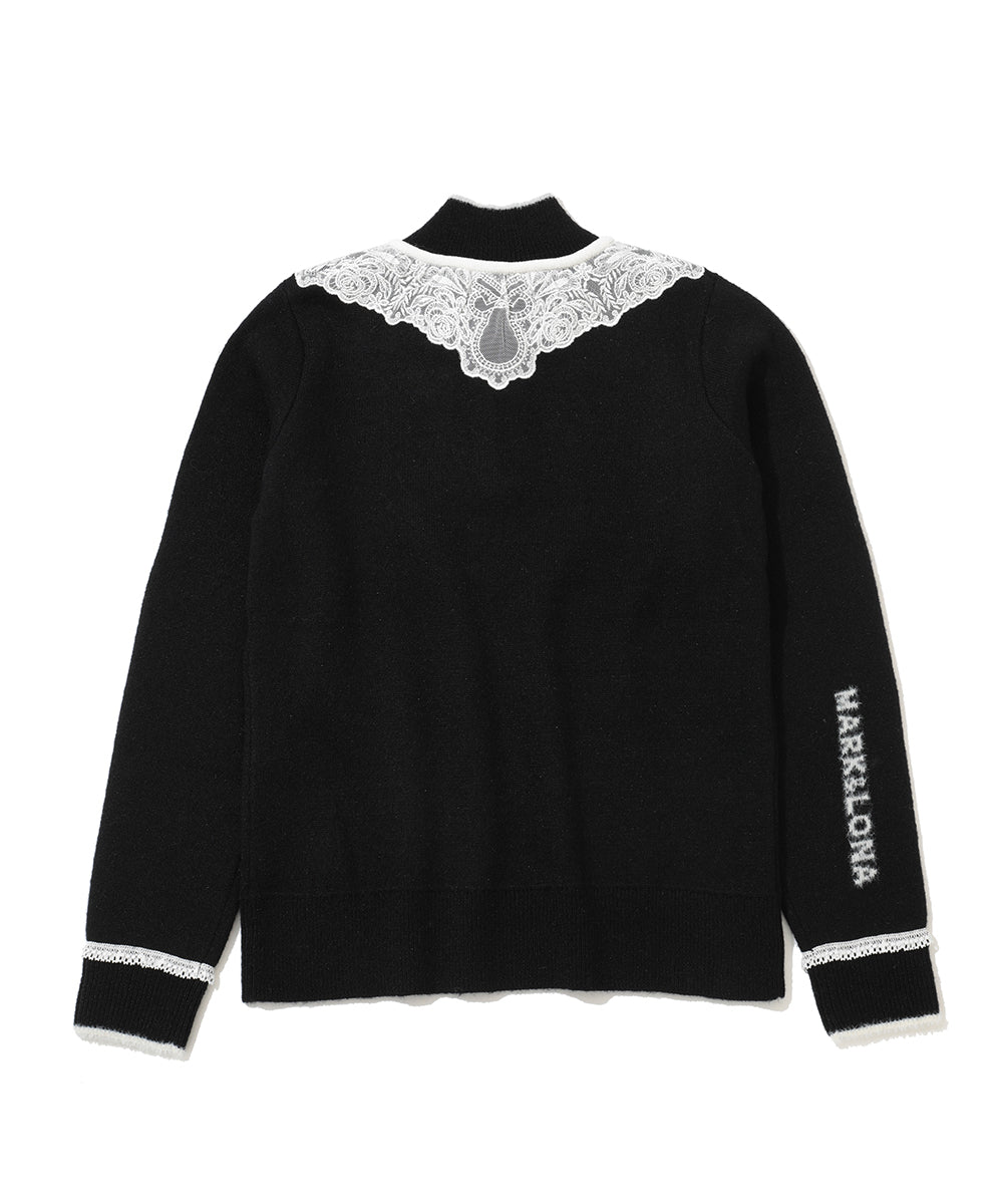 W GN LACE COLLAR POINT KNIT HIGHNECK LR4IB05F