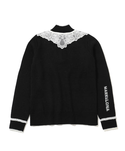 W GN LACE COLLAR POINT KNIT HIGHNECK LR4IB05F